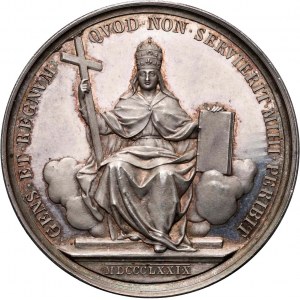 Watykan, Leon XIII, srebrny medal z II roku pontyfikatu (1879), Rzym - piękny!
