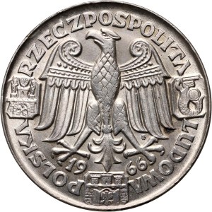 Volksrepublik Polen, 100 Zloty 1966, Mieszko und Dąbrówka, PRÓBA, Silber