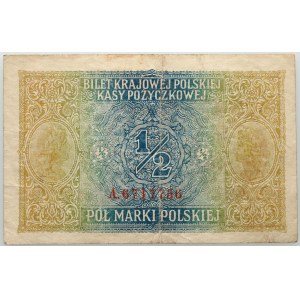 Všeobecná vláda, 1/2 poľskej marky 9.12.1916, generál, séria A