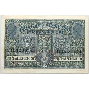 General Government, 5 Polish marks 9.12.1916, General, tickets, series B