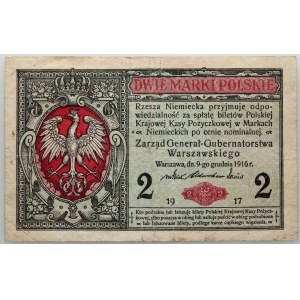 Generalne Gubernatorstwo, 2 marki polskie 9.12.1916, Generał, seria B