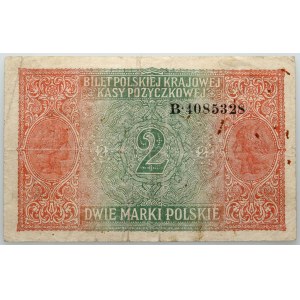 Všeobecná vláda, 2 poľské marky 9.12.1916, Všeobecná, séria B