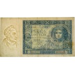 II RP, 5 zloty 02.01.1930, rare single letter series X