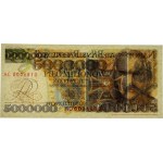 III RP, 5000000 zlotých 1995, Józef Piłsudski, replika návrhu bankovky, séria AC