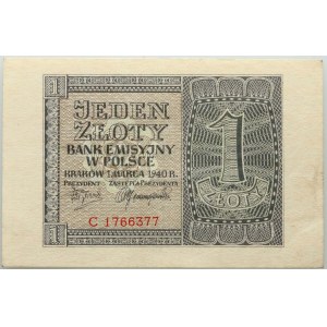 Allgemeiner Staat, 1 Zloty 1.03.1940, Serie C