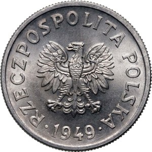 PRL, 50 grošů 1949, hliník