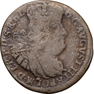 August III., Sixpence 1762 REOE, Danzig