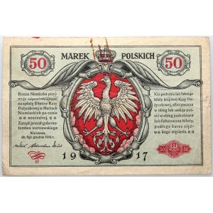 Všeobecná vláda, 50 polských marek 9.12.1916, generál, série A