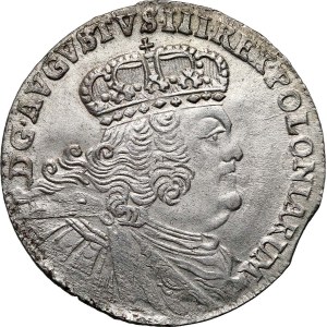 August III, dva zloté (8 grošů) 1753 ES, Lipsko, 8 GR