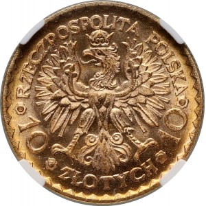 II RP, 10 zlotých 1925, Varšava, Bolesław Chrobry