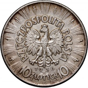 II RP, 10 zlotých 1936, Varšava, Józef Piłsudski