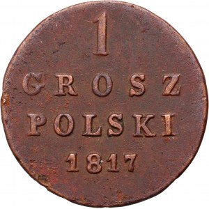 Królestwo Kongresowe, Aleksander I, 1 grosz polski 1817 IB, Warszawa