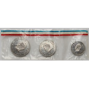 Francja, Nowa Kaledonia, zestaw 3 monet 1967, Essai, PRÓBY