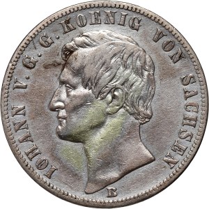 Germany, Saxony, Johann I, Thaler 1870 B, Dresden