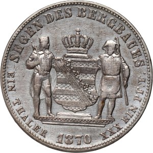 Germany, Saxony, Johann I, Thaler 1870 B, Dresden