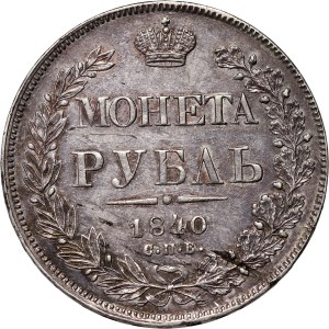 Rosja, Mikołaj I, rubel 1840 СПБ НГ, Petersburg