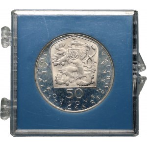 Československo, 50 korún 1971, Hviezdoslav, zrkadlová známka (PROOF), certifikát