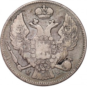 Russische Teilung, Nikolaus I., 30 Kopeken = 2 Zloty 1835 MW, Warschau