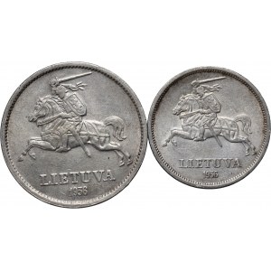 Litwa, zestaw, 5 litów i 10 litów 1936