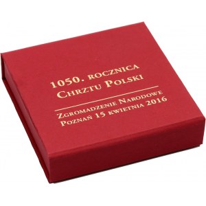 Dritte Republik, Medaille 1050. Jahrestag der Taufe Polens und die Nationalversammlung in Poznan 2016