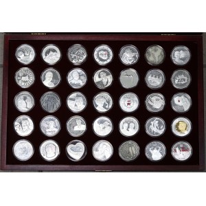 Third Republic, set of 35 PLN 10 coins from 2009-2014