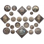 III RP, zestaw 24 KOPII Próbnych monet II RP, Parchimowicz, z autografem J. Parchimowicza