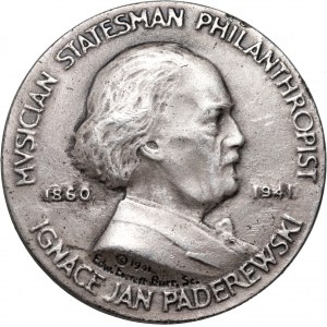 20th century, medal from 1941, Ignacy Jan Paderewski