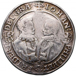 Německo, Sasko-Altenbursko, Johann Philip, Frederick, Johann Wilhelm a Frederick Wilhelm II, tolar 1610, Saalfeld