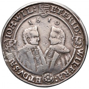 Nemecko, Sasko-Altenburg, Johann Philip, Frederick, Johann Wilhelm a Frederick Wilhelm II, thaler 1610, Saalfeld