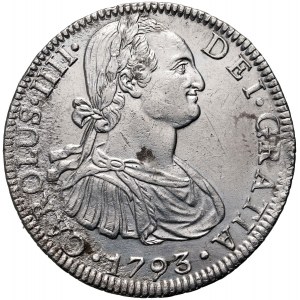 Mexico, Charles IV, 8 Reales 1793 Mo-FM, Mexico City