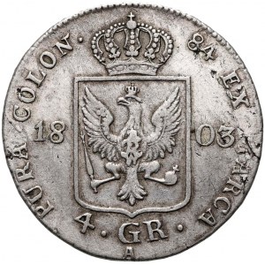 Německo, Prusko, Friedrich Wilhelm III, 4 groschen 1803 A, Berlin