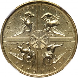 III RP, 2 Zloty 2000, Großes Jubiläum des Jahres 2000, ODWROTKA