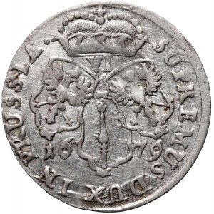 Nemecko, Brandenbursko-Prusko, Fridrich Viliam, šestipence 1679 HS, Königsberg