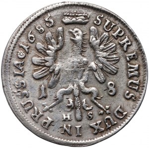 Germany, Brandenburg-Prussia, Friedrich Wilhelm, 18 Groschen 1685 HS, Königsberg