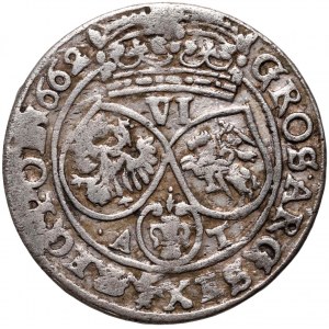 Johannes II. Kasimir, Sixpence 1662 AT, Krakau