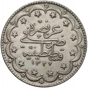 Turecko, Mehmed V, 20 kurush AH1327//9 (1917)