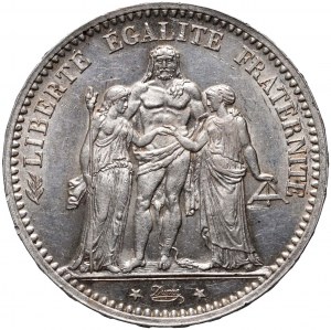 Francja, 5 franków 1873 A, Paryż
