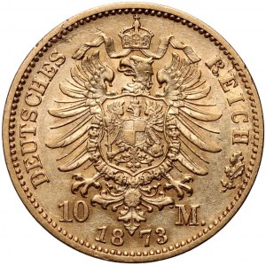 Německo, Prusko, Wilhelm I, 10 marek 1873 A, Berlín