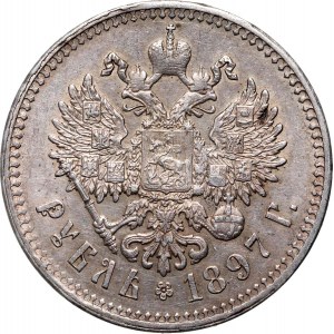 Rusko, Mikuláš II, rubl 1897 (★★★), Brusel