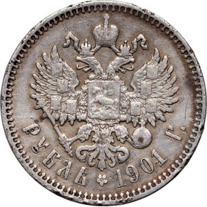 Russia, Nicholas II, Rouble 1901 (ФЗ), St. Petersburg