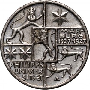 Niemcy, Republika Weimarska, 3 marki 1927 A, Berlin, Marburg