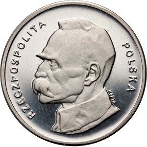 III RP, kópia skúšobnej mince 100 mariek 1922, Józef Piłsudski