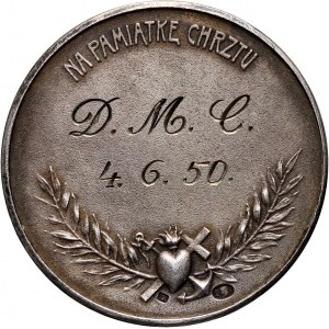 PRL, Medaille, Zum Gedenken an die Taufe 1950, Silber