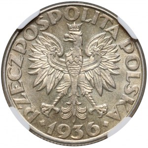 II RP, 2 zloté 1936, Varšava, plachetnice