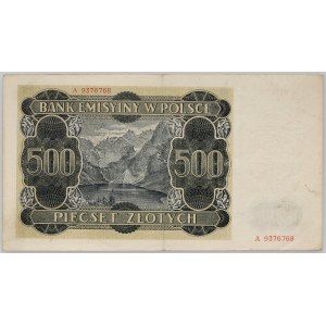 Štátna pokladnica, 500 zlotých 1.03.1940, séria A
