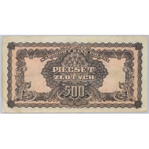 PRL, 500 złotych 1944 obowiązkowe, seria BO