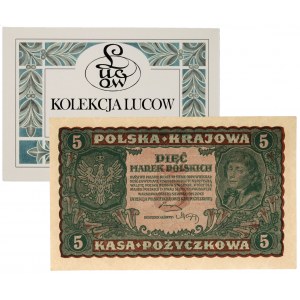 II RP, 5 marek polskich 23.08.1919, seria II-BR, kolekcja Lucow