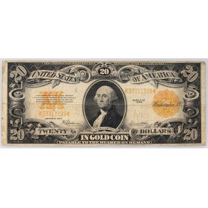 USA, 20 Dollars 1922, Gold Certificate