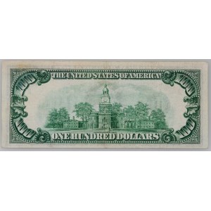 Spojené štáty americké, Federálna rezervná bankovka - New York, 100 dolárov 1934