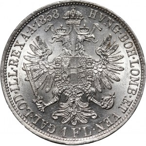 Rakúsko, František Jozef I., florén 1858 A, Viedeň